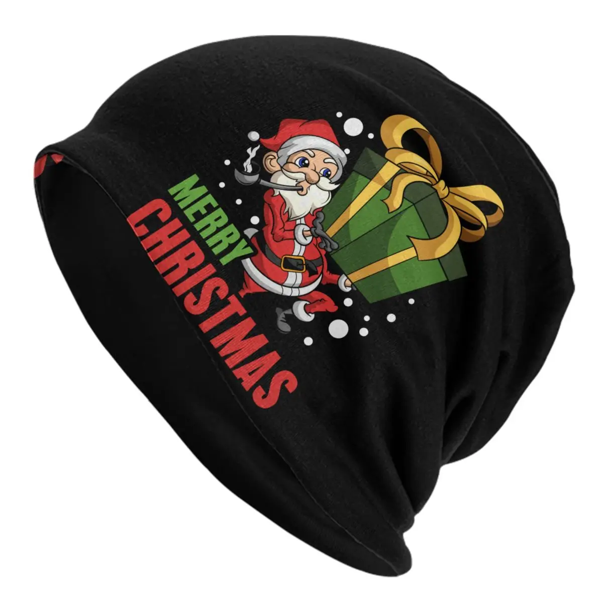 

Шляпа счастливого Санта Клауса, шапки, вязаная уличная шапка для женщин и мужчин, зимняя теплая Рождественская Праздничная шапка на Рождество, шапочки, шапки