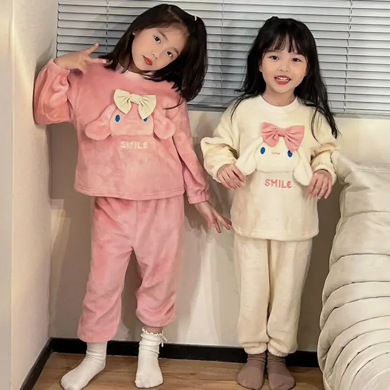 Anime Sanrioed Cinnamoroll Kids Flannel Pajamas Girls Coral Fleece Thickened Homewear Set Winter Sleepwear Warm Children Clothes
Anime Sanrioed Cinnamoroll Kids Flannel Pajamas Girls Coral Fleece Thickened Homewear Set Winter Sleepwear Warm Children Clothes
