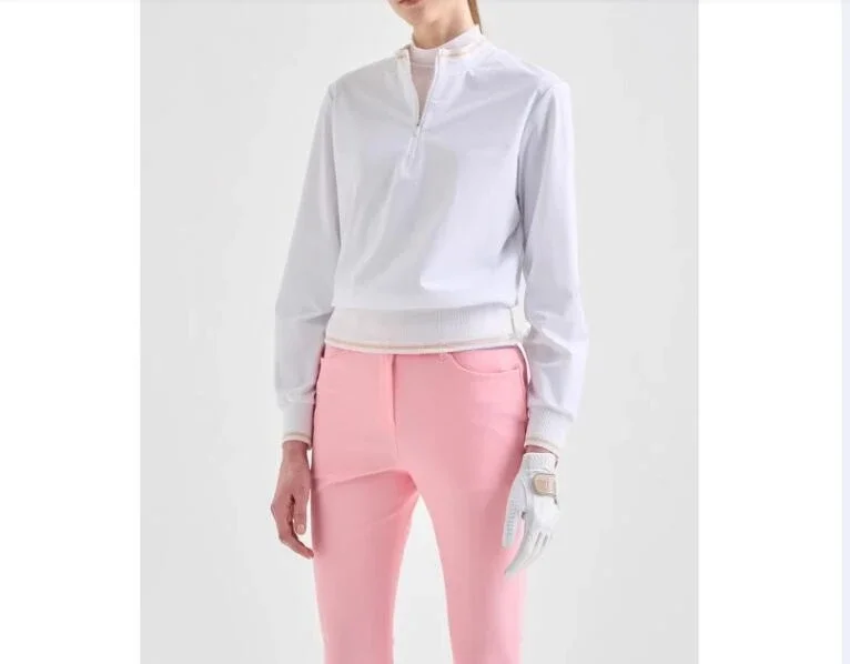Korea Golf Ladies Shirt Spring 2024 New Joker Half Zipper Stand-up Long Sleeve Jacket
Korea Golf Ladies Shirt Spring 2024 New Joker Half Zipper Stand-up Long Sleeve Jacket