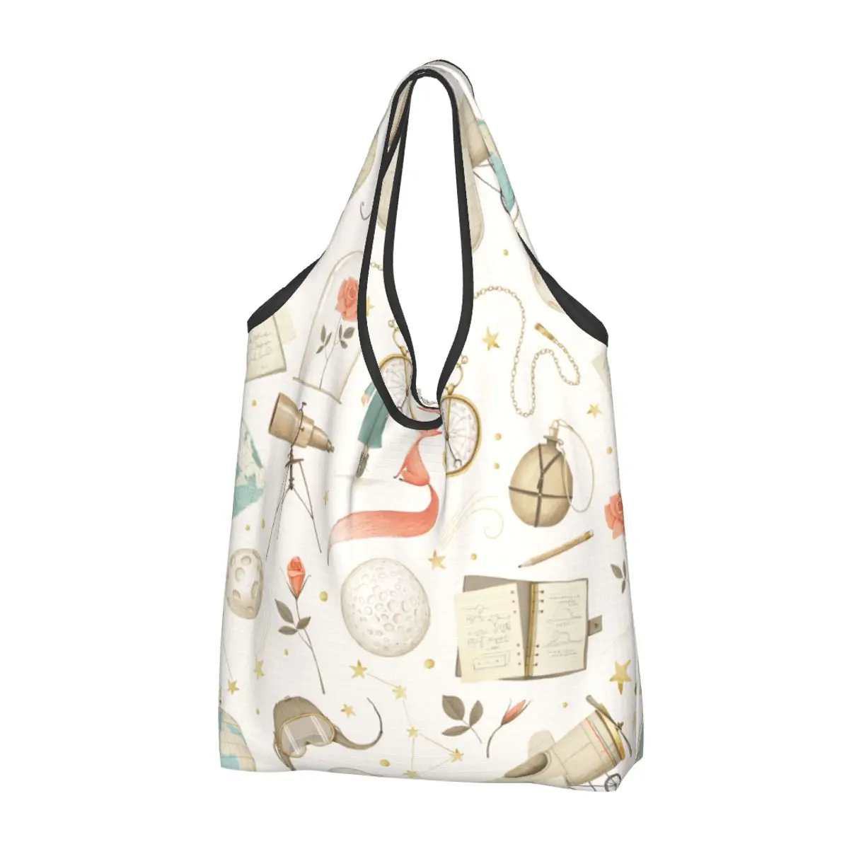 Reusable The Little Prince Shopping Bags for Groceries Foldable Grocery Bags Washable Large Tote Bags
Reusable The Little Prince Shopping Bags for Groceries Foldable Grocery Bags Washable Large Tote Bags