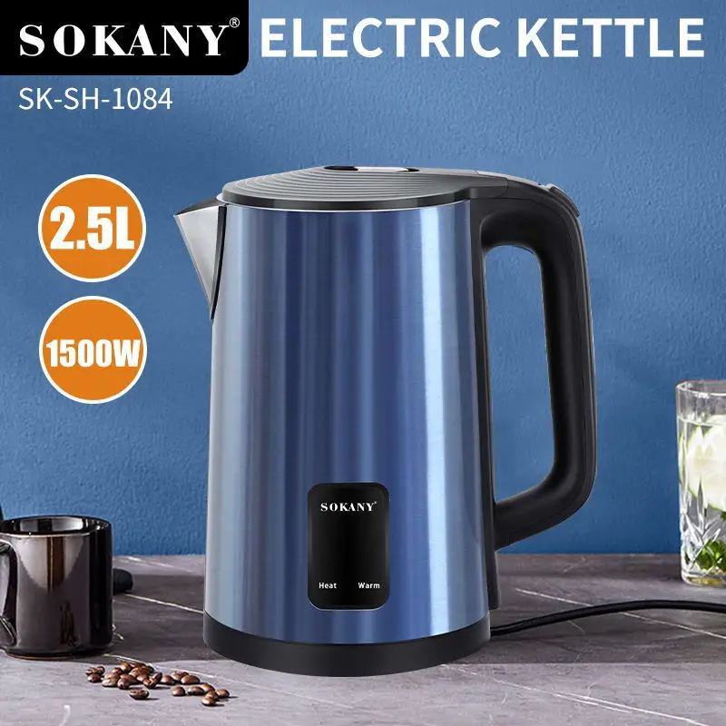 1500W Electric Kettle Fast Hot boiling Stainless Water Kettle Teapot Intelligent Temperature Control Anti-Overheat 2.5L
1500W Electric Kettle Fast Hot boiling Stainless Water Kettle Teapot Intelligent Temperature Control Anti-Overheat 2.5L