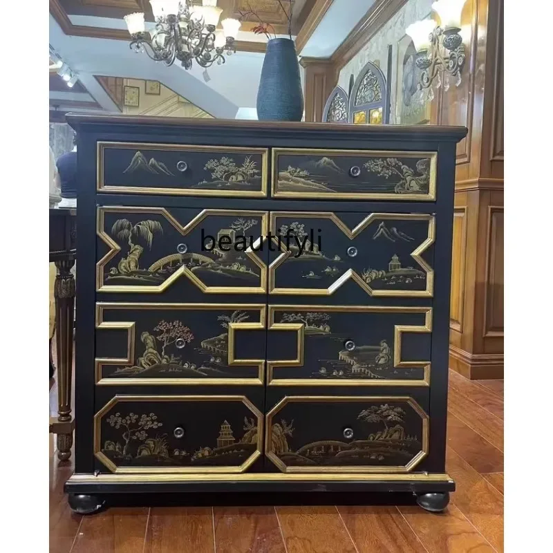 American Style Entrance Cabinet Retro Painted Art Corner Cabinet Side Cabinet Living Room Locker European Style Curio Cabinet
American Style Entrance Cabinet Retro Painted Art Corner Cabinet Side Cabinet Living Room Locker European Style Curio Cabinet