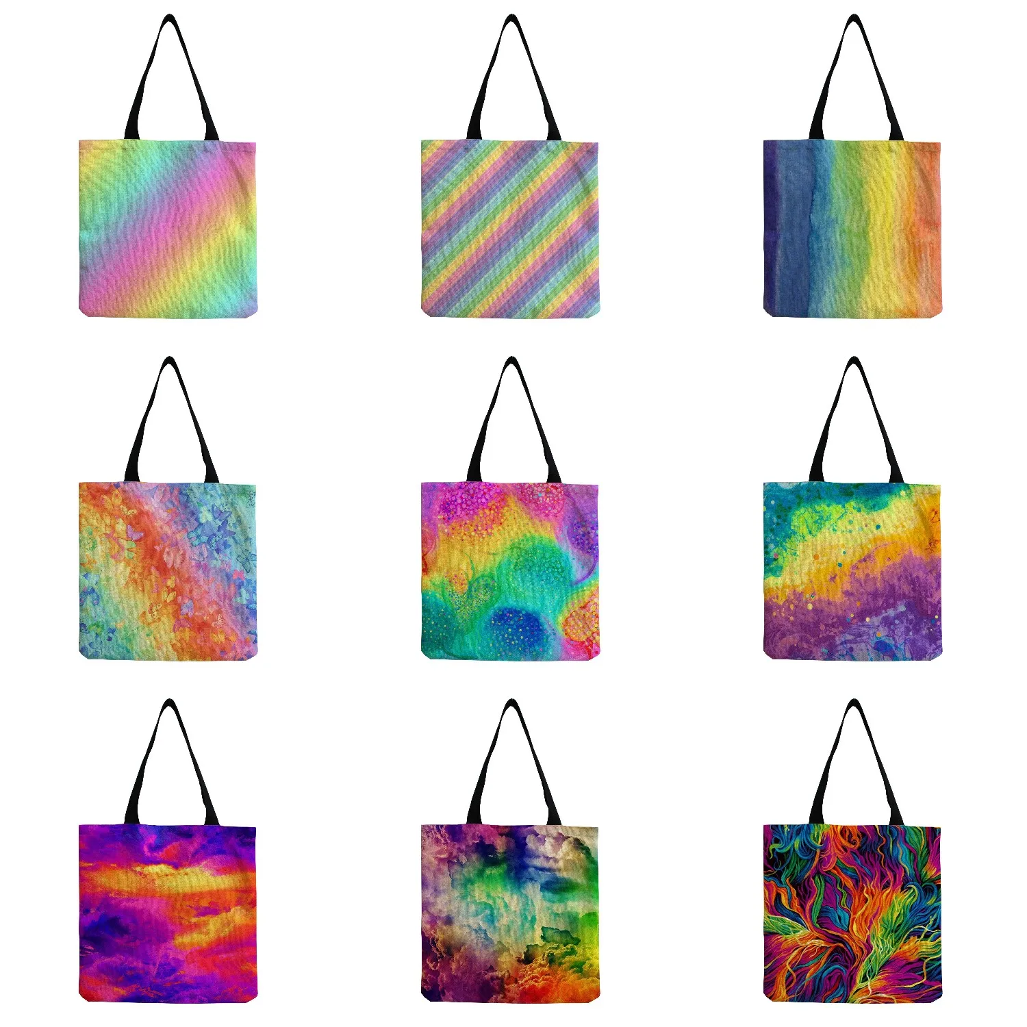 Eco Reusable High Capacity Women's Shoulder Bag Ladies Shopping Bag Trendy Handbag Colorful Pattern Original Design Big Tote Bag
Eco Reusable High Capacity Women's Shoulder Bag Ladies Shopping Bag Trendy Handbag Colorful Pattern Original Design Big Tote Bag