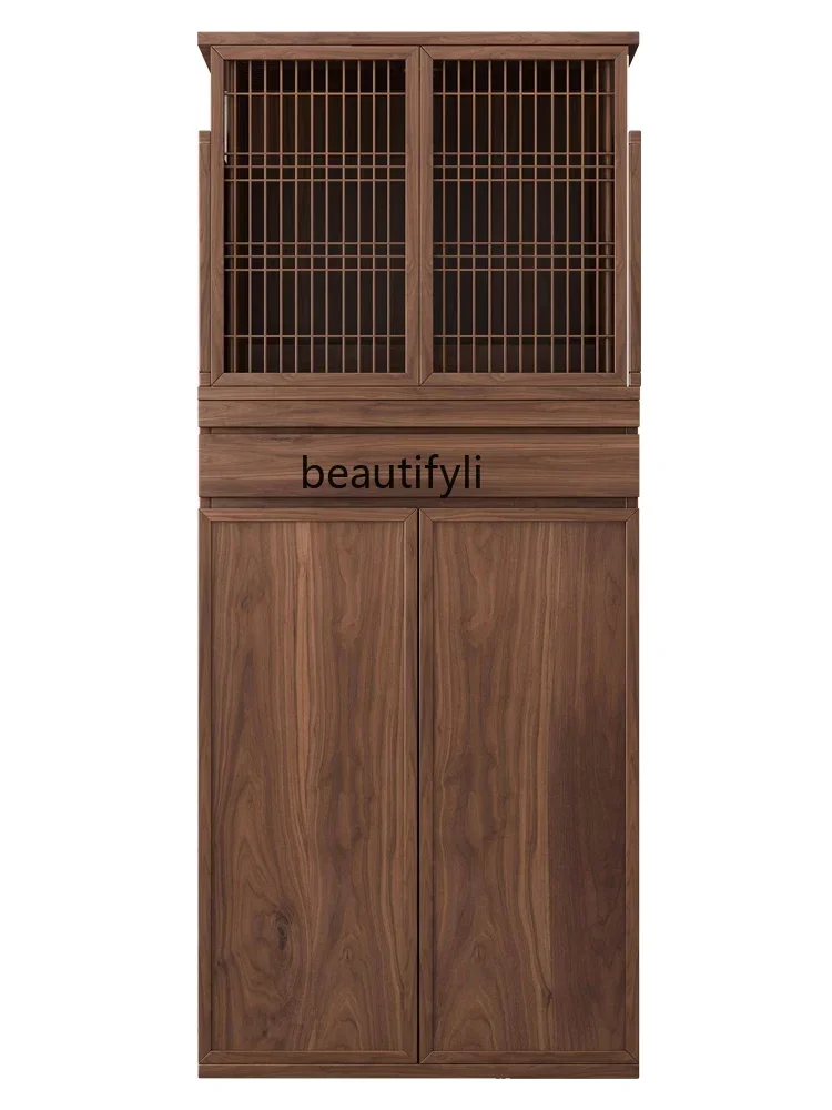 Buddhist Hall North America Black Walnut Buddhist Shrine New Chinese Style Clothes Closet Buddha Cabinet Living Room Altar
Buddhist Hall North America Black Walnut Buddhist Shrine New Chinese Style Clothes Closet Buddha Cabinet Living Room Altar