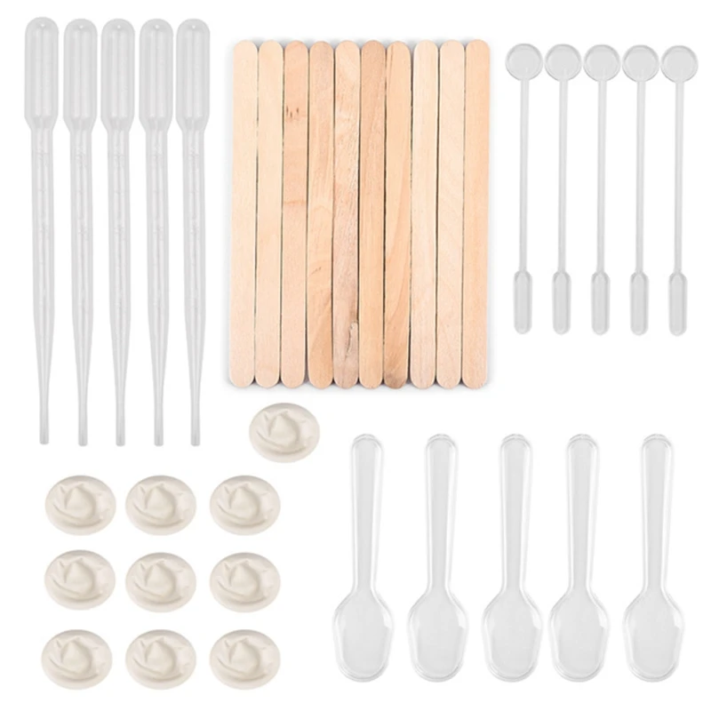 E0BF 35 Pcs/Set Resin Mold Tools Clear Plastic Dropper Stirring Rod Wooden Popsicle Stir Sticks Disposable Finger Cots
E0BF 35 Pcs/Set Resin Mold Tools Clear Plastic Dropper Stirring Rod Wooden Popsicle Stir Sticks Disposable Finger Cots