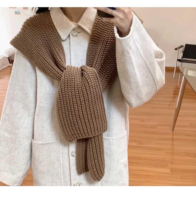 Women Fake Collar Solid Color Lapel Knitted Flase Detachable Collar Shawl Wrap Female Shirt Neck Guard Scarves Mini Cape
Women Fake Collar Solid Color Lapel Knitted Flase Detachable Collar Shawl Wrap Female Shirt Neck Guard Scarves Mini Cape