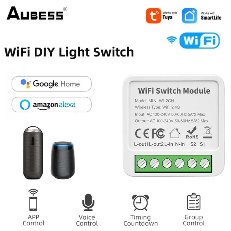 Tuya WiFi Smart Switch Module 10A 2 Way Control 2/3/4 gang Switch Smart Home Interruptor Works With Smart Life Alexa Google Home
Tuya WiFi Smart Switch Module 10A 2 Way Control 2/3/4 gang Switch Smart Home Interruptor Works With Smart Life Alexa Google Home