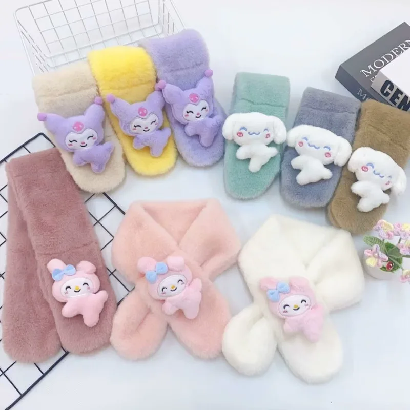 Cinnamoroll Kuromi Kawaii Sanrio My Melody Anime Children's Scarves Girl Winter Cute Cartoon Plush Scarf Thickening Warm
Cinnamoroll Kuromi Kawaii Sanrio My Melody Anime Children's Scarves Girl Winter Cute Cartoon Plush Scarf Thickening Warm