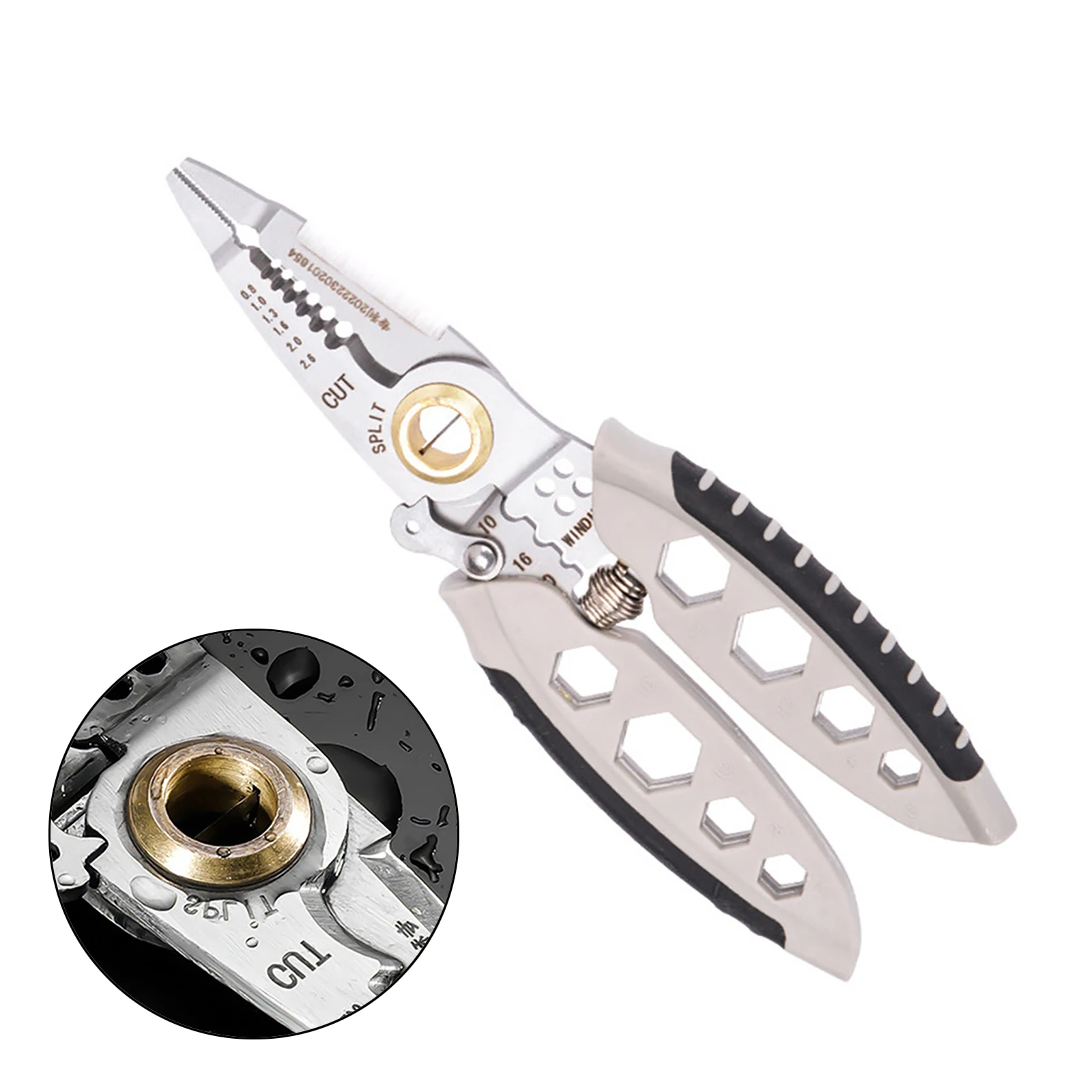 

7-inch Multipurpose Wire Stripper - Professional Tool Gift Electrician Crimpe Pliers For Wire Stripping Cable Cutters Hand Tool