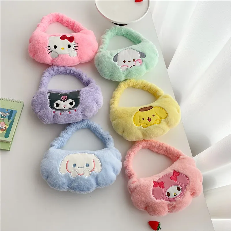 Hello Kitty Cinnamoroll Sanrio Anime Kawaii Plush Handbag Kuromi Cartoon Cute Shoulder Makeup Bag Fashion Gifts for Girls
Hello Kitty Cinnamoroll Sanrio Anime Kawaii Plush Handbag Kuromi Cartoon Cute Shoulder Makeup Bag Fashion Gifts for Girls