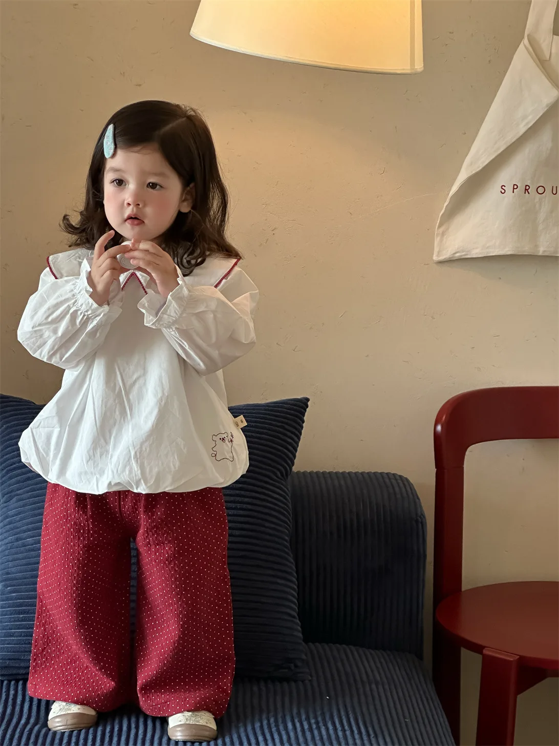 2025 Autumn New Girls Lapel Shirts Kids Loose Long Sleeve Tops Kids Girls Cotton Shirts Toddler Princess Causal Clothes 15 S0b71376a7bc24b0b97e36026c3a8a2f69
