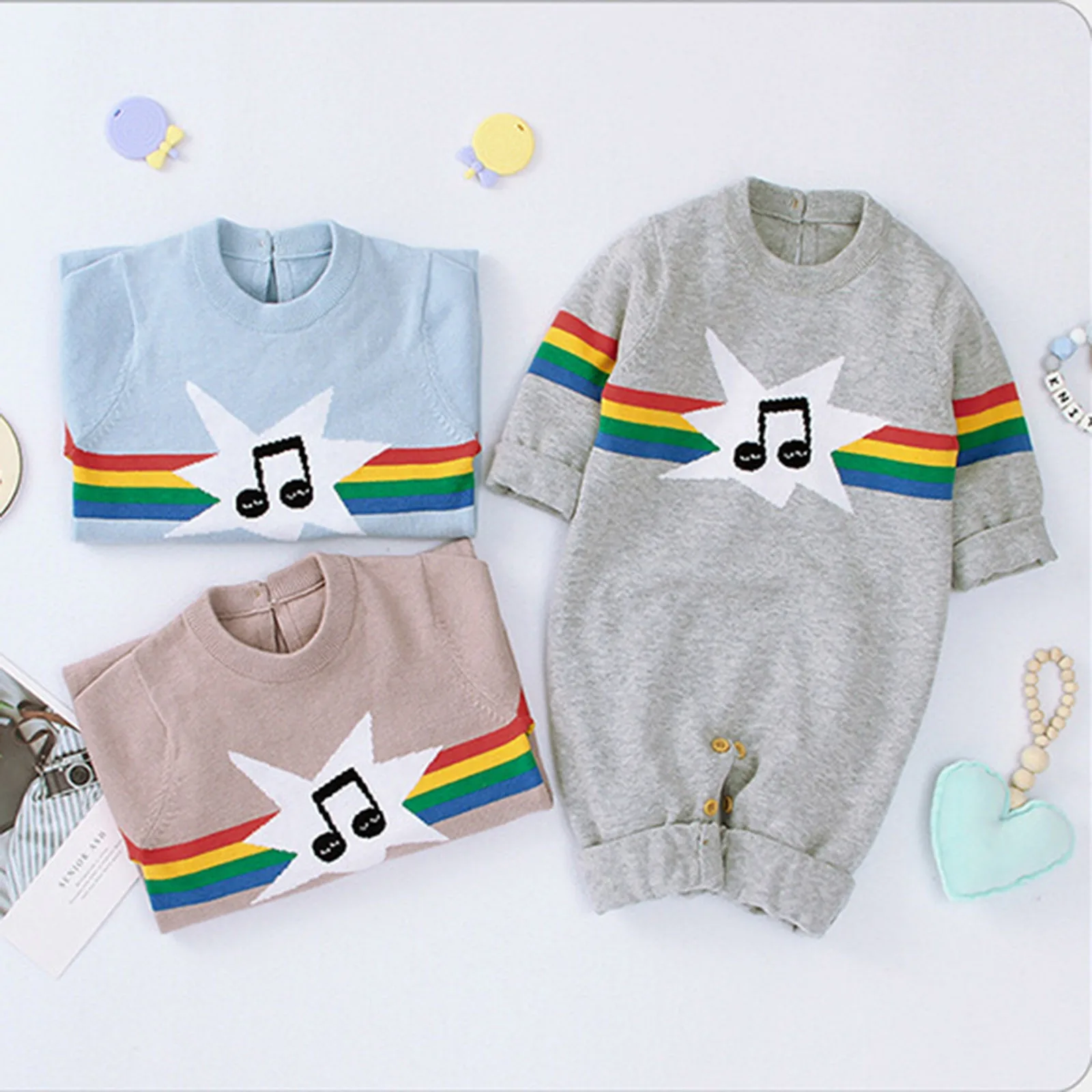 Toddler Long Sleeve Knitted Bodysuit Newborn Baby Boy Girls Jumpsuit Outfits Autumn Winter Warm Cute Print Infant Kids Romper
Toddler Long Sleeve Knitted Bodysuit Newborn Baby Boy Girls Jumpsuit Outfits Autumn Winter Warm Cute Print Infant Kids Romper