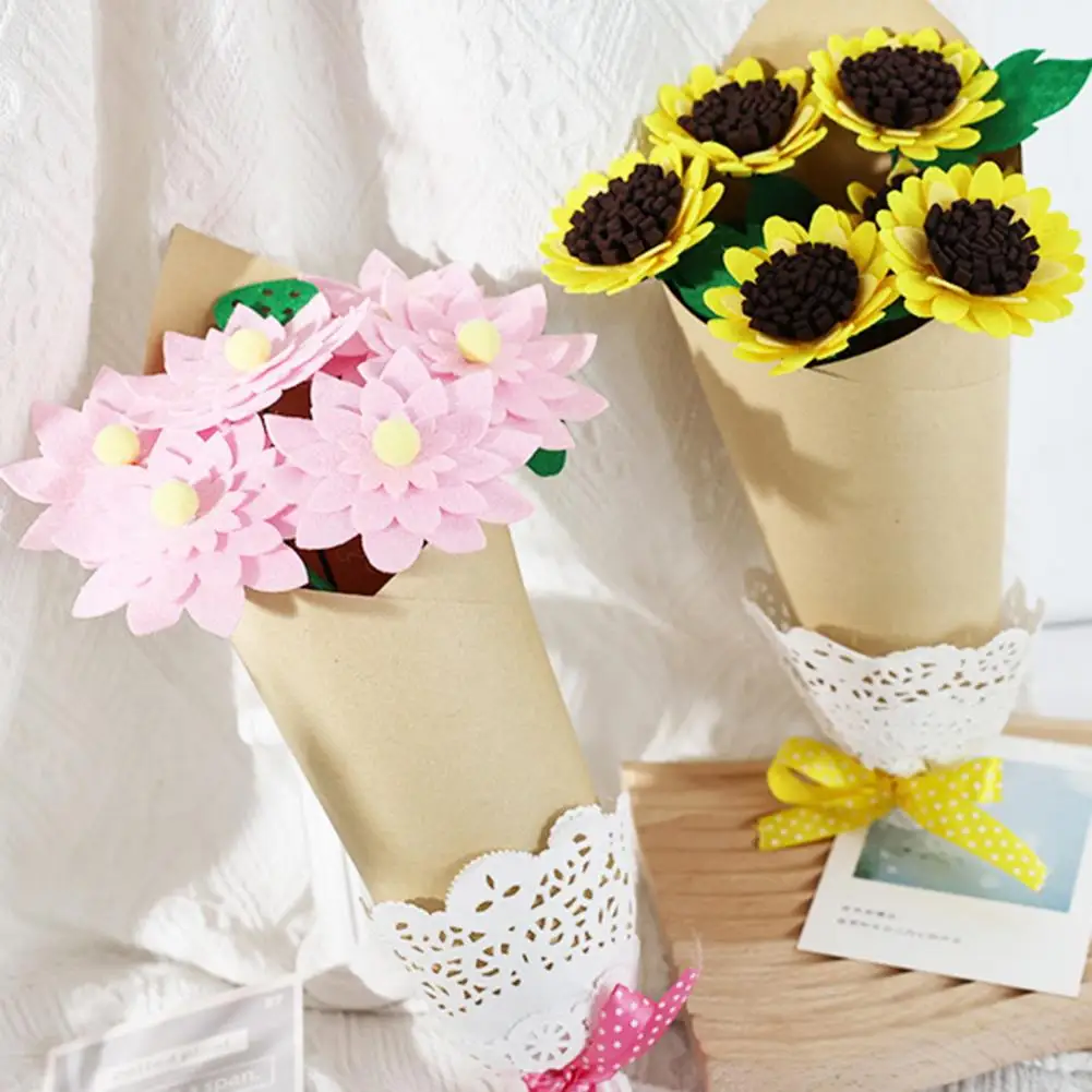 

Diy Bouquet Eco-friendly Diy Flower Bouquet Kit for Kids Vibrant Colors Unique Texture Parent-child Toy Creative Gift
