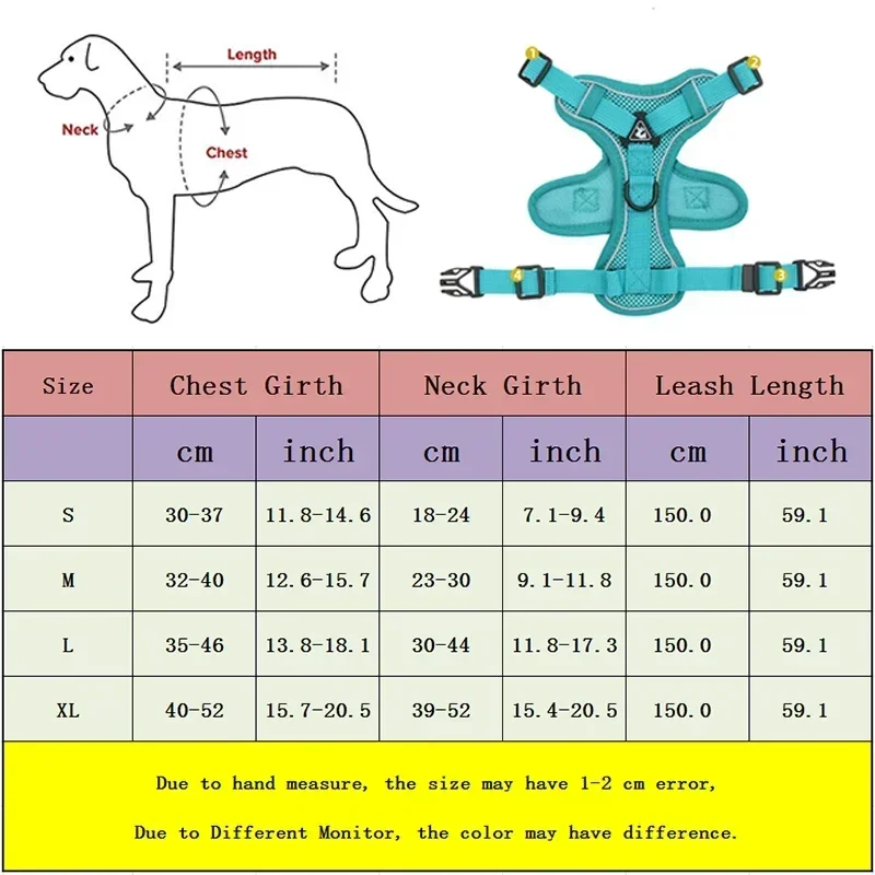 No Pull Breathable Leash Cats Vest Traction Dog 1.5m Adjustable Small Reflective Harness Strap For 1pc Set With s
No Pull Breathable Leash Cats Vest Traction Dog 1.5m Adjustable Small Reflective Harness Strap For 1pc Set With s