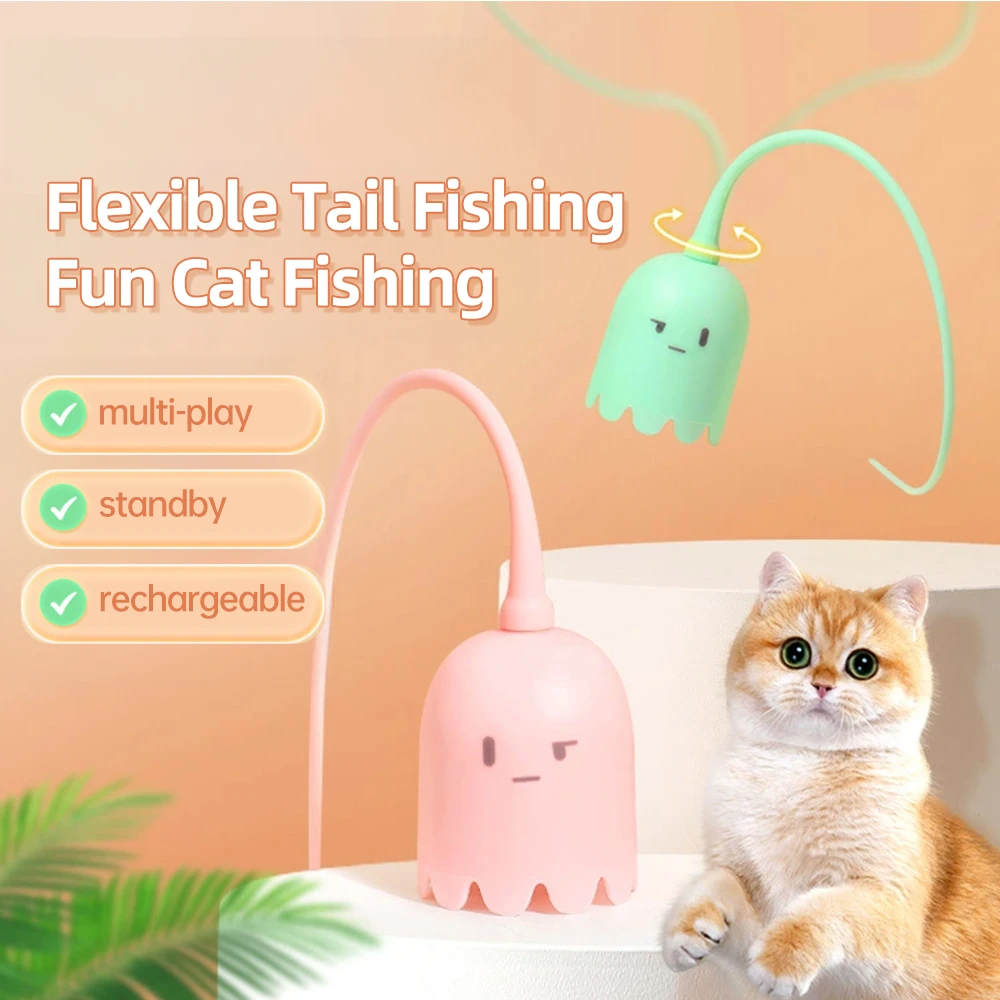 Interactive Cat Toys USB Electric Intelligent Rolling Ball Toy Cats Pet Silicone Automatic Rotate Mouse Tail Kitten Teaser Stick
Interactive Cat Toys USB Electric Intelligent Rolling Ball Toy Cats Pet Silicone Automatic Rotate Mouse Tail Kitten Teaser Stick