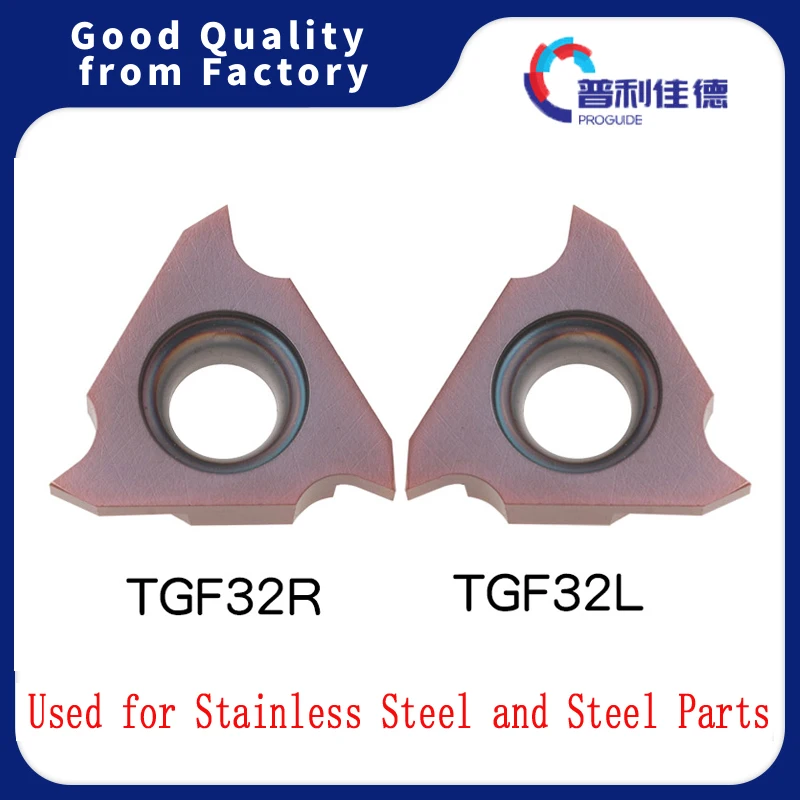 

PROGUIDE TGF32R/L 050 060 070 080 090 100 110 125 130 300 CG5050 Turning Tool CNC Blades Lathe Cutter Carbide Grooving Inserts
