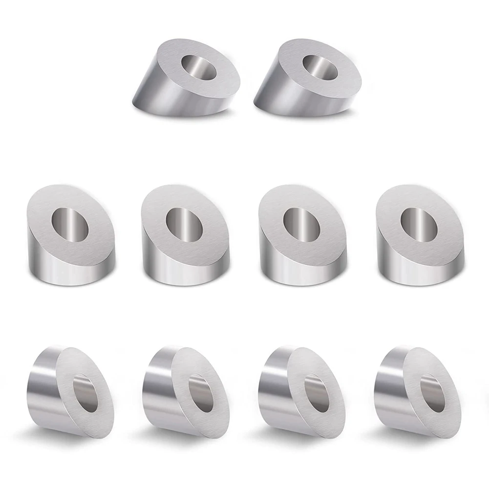 10Pack 30 Degree Stainless Steel Angle Beveled Washer 1/4 Inch/6.6mm 30 Degree Washer for Cable Railing Kit
10Pack 30 Degree Stainless Steel Angle Beveled Washer 1/4 Inch/6.6mm 30 Degree Washer for Cable Railing Kit