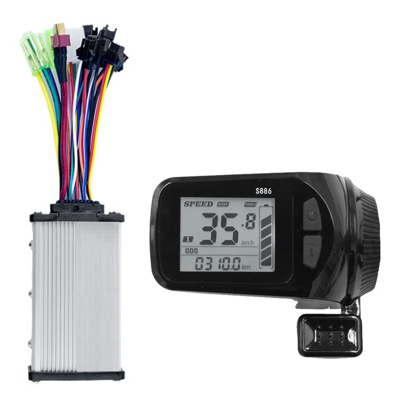 24V/36V/48V/60V S886 E Bike LCD Display+36V 350W Sine Wave Controller Thumb Throttle for Electric Bike E-Scooter(6PIN)
24V/36V/48V/60V S886 E Bike LCD Display+36V 350W Sine Wave Controller Thumb Throttle for Electric Bike E-Scooter(6PIN)