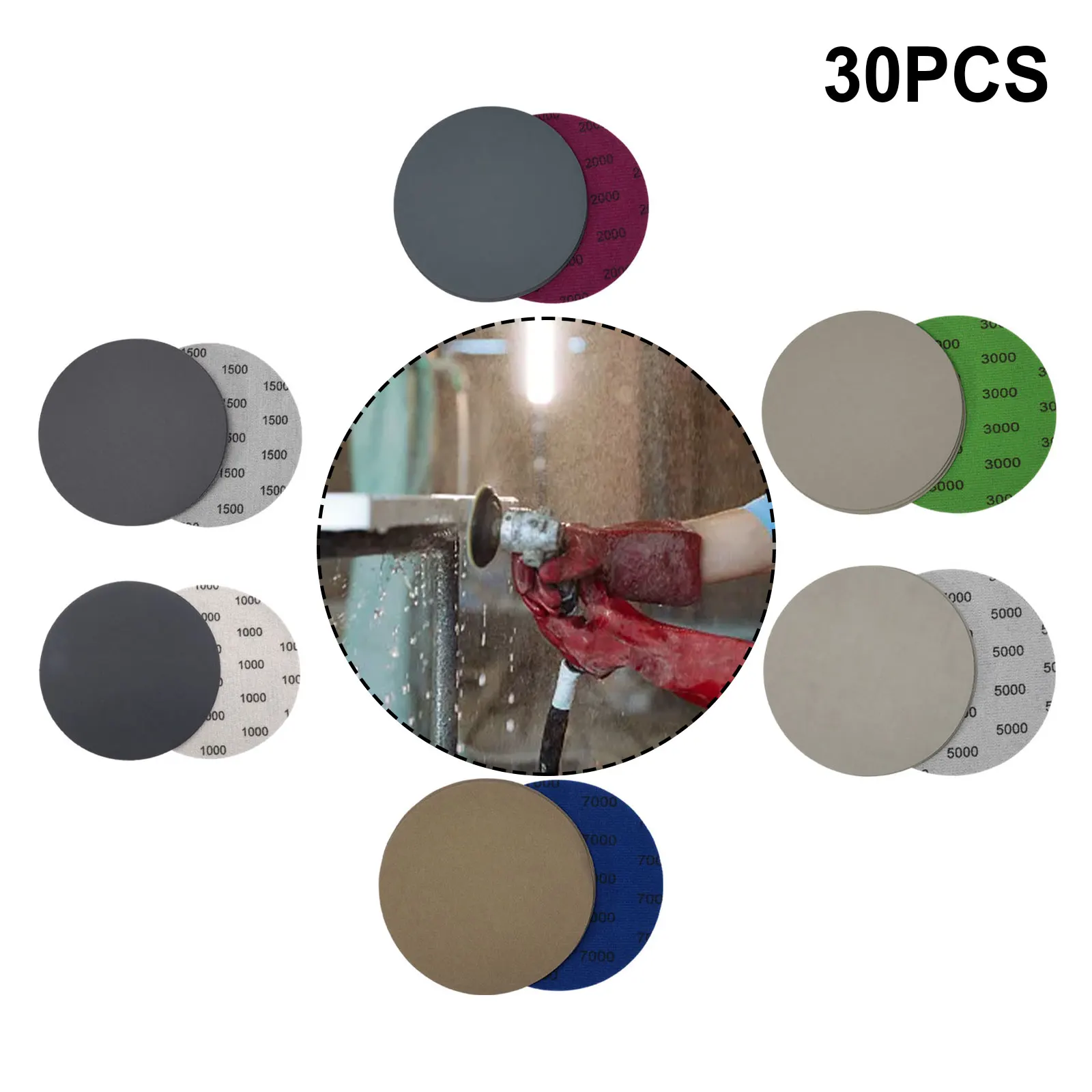 30pcs New Upgraded Disc Water Matte Paper 5 Inch 125mm Hook&Loop Wet/Dry 1000 1500 2000 3000 5000 7000 Sanding Discs Power Tool
30pcs New Upgraded Disc Water Matte Paper 5 Inch 125mm Hook&Loop Wet/Dry 1000 1500 2000 3000 5000 7000 Sanding Discs Power Tool
