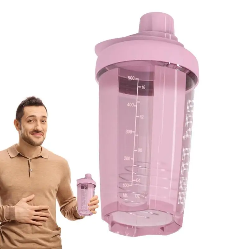 500ml Sports Water Bottle Shake Bottle Protein Powder Drinking Bottle Cup Sports Water Cup With Time Marker Reusable Cups
500ml Sports Water Bottle Shake Bottle Protein Powder Drinking Bottle Cup Sports Water Cup With Time Marker Reusable Cups