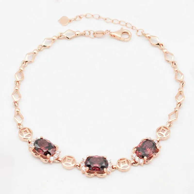 585 Purple Gold Smoky Gemstone Bracelet for Women Classic Plated 14K Rose Gold Square Bangles Party Engagement Jewelry
585 Purple Gold Smoky Gemstone Bracelet for Women Classic Plated 14K Rose Gold Square Bangles Party Engagement Jewelry
