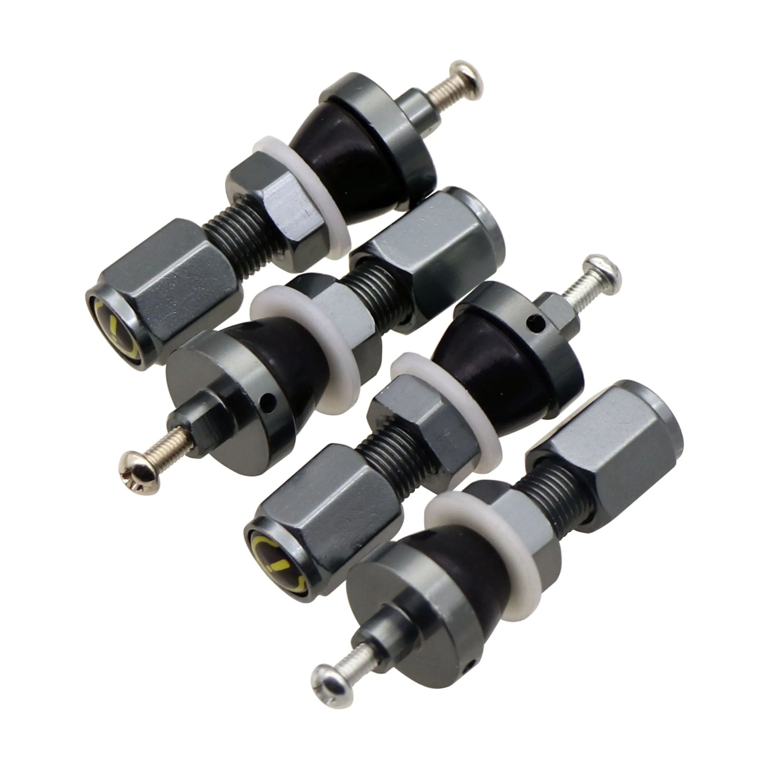 Titanium Gray Motorcycle Tire Valve 4pcs/set Scooter Rim Valve Aluminum Stem TPMS Valve with Screws
Titanium Gray Motorcycle Tire Valve 4pcs/set Scooter Rim Valve Aluminum Stem TPMS Valve with Screws
