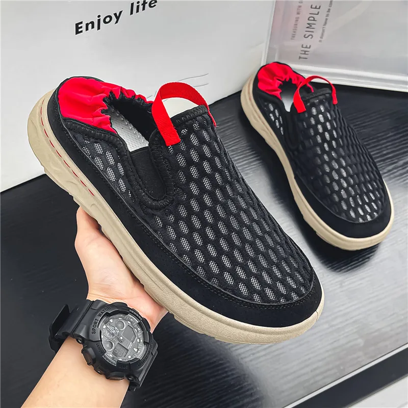 

Летние мужские дышащие тонкие сетчатые кроссовки, удобная Легкая Повседневная прогулочная обувь для мужчин