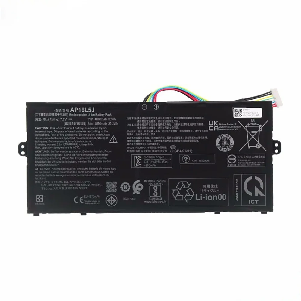 

AP16L5J for Acer Laptop Battery Aspire 1 A114-31 For Aspire 3 A315-21 A315-51 A515-51 A315 KT.00205.004