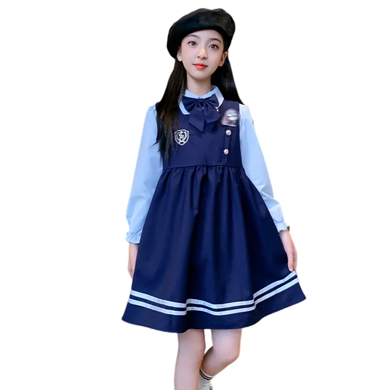 Preppy Children Dress Set for Kids Girl Clothing Set Blue Shirt & Dress 2pcs Casual Suits Spring Autumn School Outfits 4 7 9 11
Preppy Children Dress Set for Kids Girl Clothing Set Blue Shirt & Dress 2pcs Casual Suits Spring Autumn School Outfits 4 7 9 11