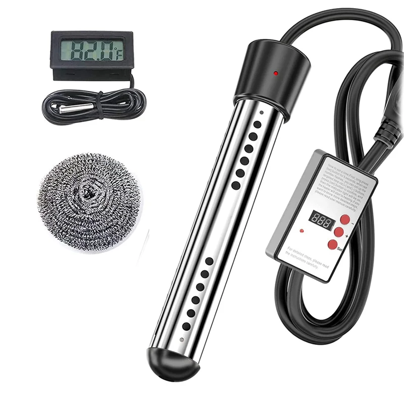 2500W Immersion Heater, Pool Heater Automatic Timer, Safe Pool Heating Immersion Heater, Perfect for Home Travel EU Plug
2500W Immersion Heater, Pool Heater Automatic Timer, Safe Pool Heating Immersion Heater, Perfect for Home Travel EU Plug