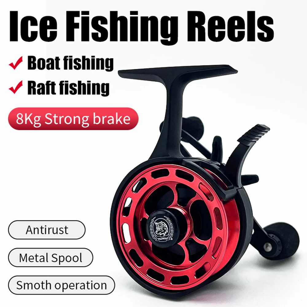 

Smooth Ice Fishing Reel 3.2:1 Fly Fishing Wheel 8KG Strong Braking Force Line Capacity 3#-100m Hollow Metal Wire Cup Pesca Tools