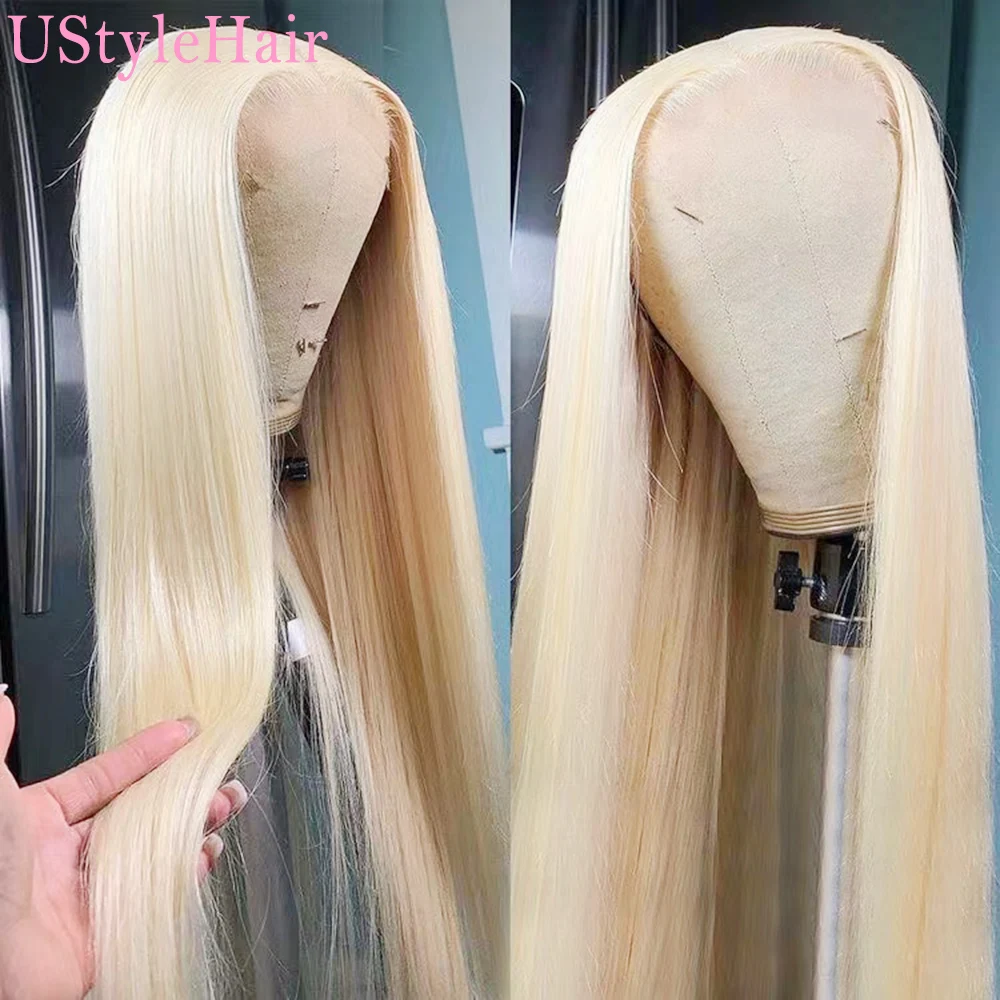 

UStyleHair 613 Blonde Lace Front Wig for Women Long Silky Straight Synthetic Hair Daily Use Cosplay Wig Natural Hairline