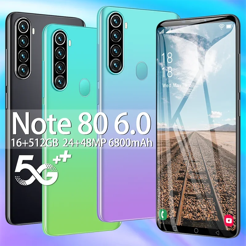 

Новинка 2024, флагманский аккумулятор Note80pro с большим экраном 6,0 дюйма, может быть Съемная задняя крышка, смартфон Android, детский подарок