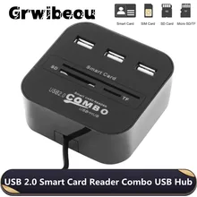 Grwibeou All in 1 USB SIM Smart Card Reader For Bank Card IC/ID EMV SD TF 3USB HUB MMC USB-CCID ISO 7816 CACDNIEATM IC SIMSDTF
Grwibeou All in 1 USB SIM Smart Card Reader For Bank Card IC/ID EMV SD TF 3USB HUB MMC USB-CCID ISO 7816 CACDNIEATM IC SIMSDTF