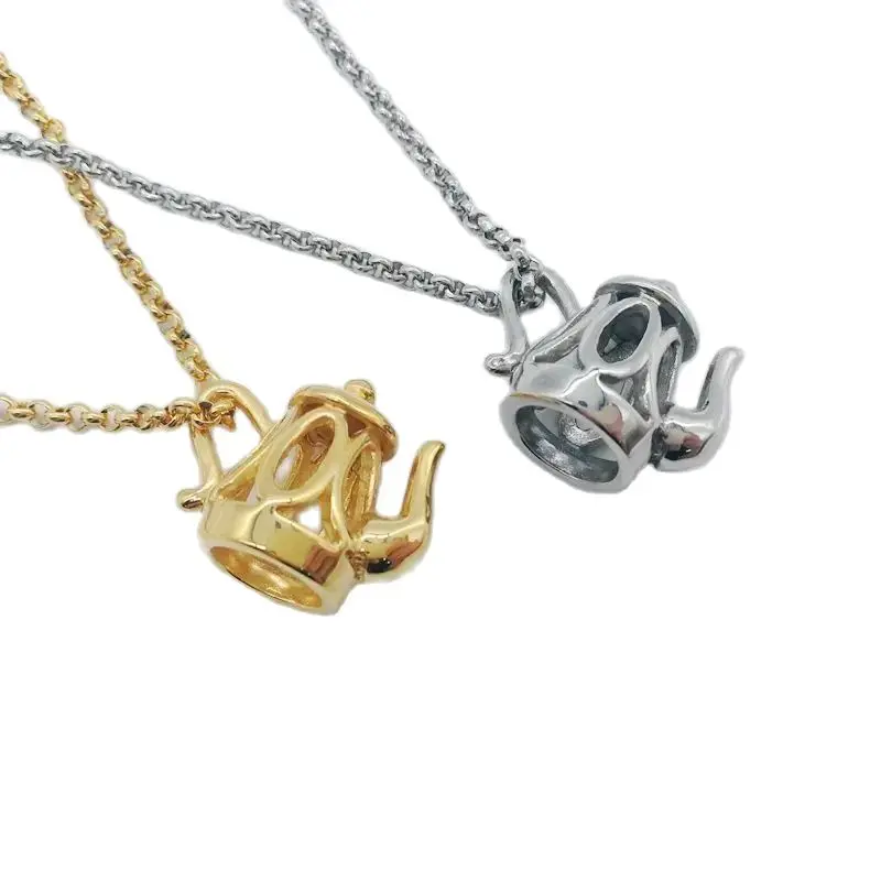 Black Knight Creative women fashion Teapot pendant necklace Silver color stainless steel women necklace with box BLKN0697
Black Knight Creative women fashion Teapot pendant necklace Silver color stainless steel women necklace with box BLKN0697