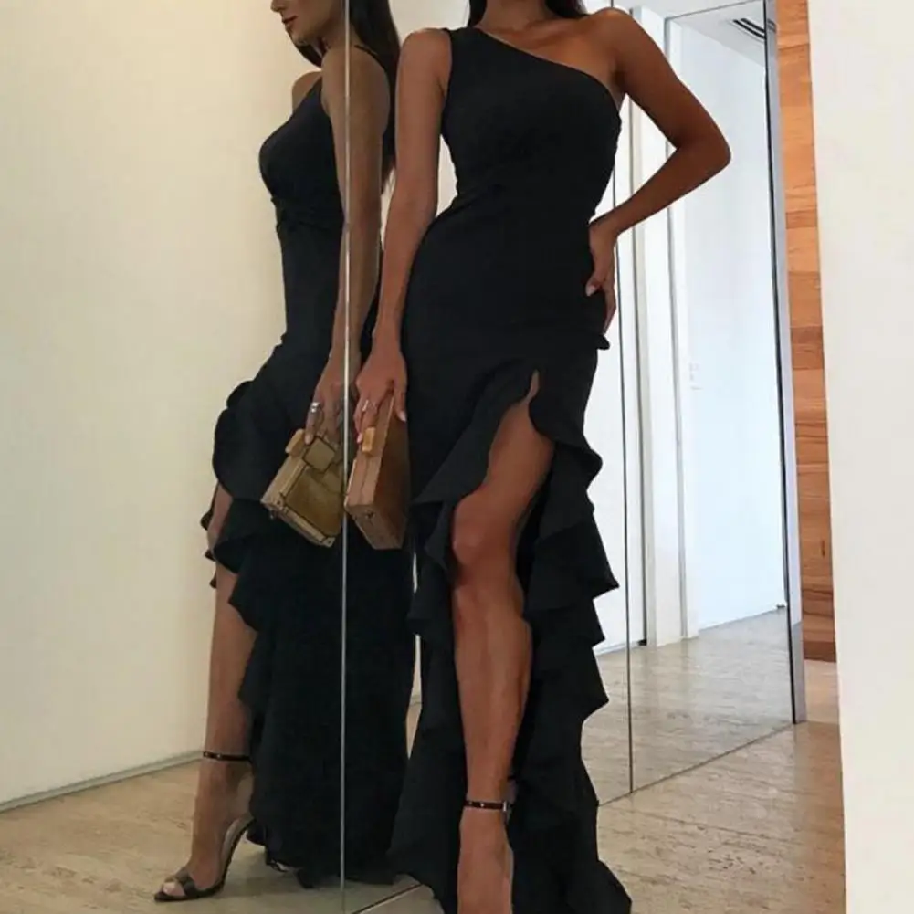 2022Women Maxi Dresses Sexy Slash Shoulder Ruffle High Split Long Dress Wedding Evening Party Dress robe vestidos платье женское
2022Women Maxi Dresses Sexy Slash Shoulder Ruffle High Split Long Dress Wedding Evening Party Dress robe vestidos платье женское
