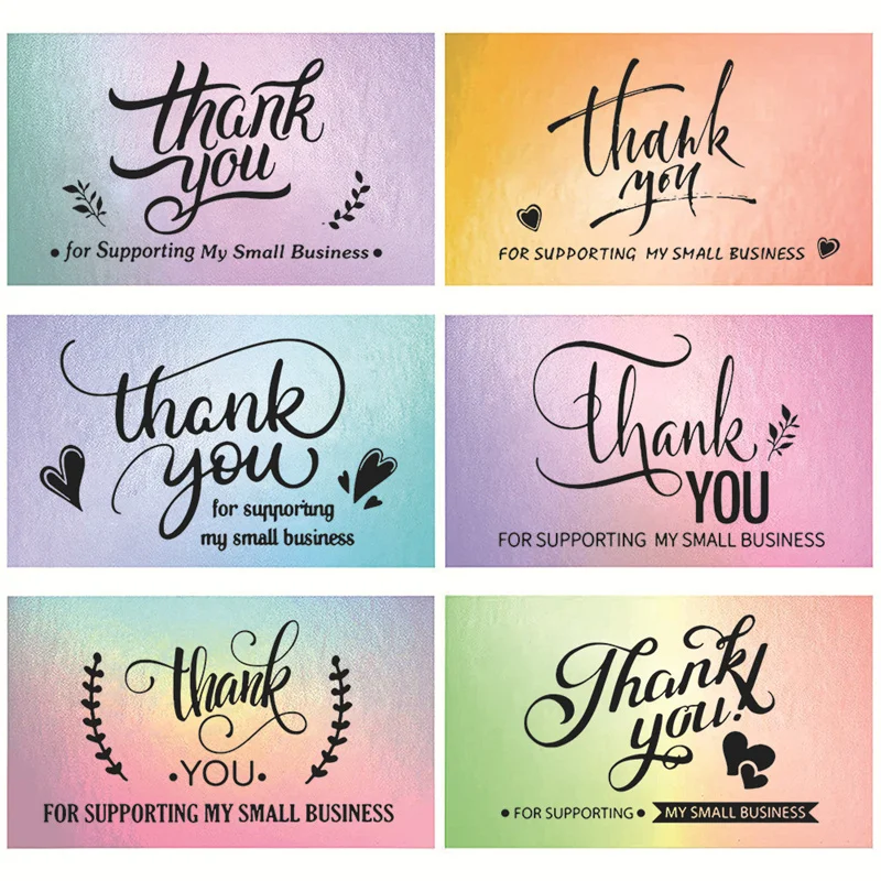 50Pcs Thank You For Supporting My Small Business Reflective Laser Appreciate Cards Greeting Postcard For Online Retail Shopping
50Pcs Thank You For Supporting My Small Business Reflective Laser Appreciate Cards Greeting Postcard For Online Retail Shopping