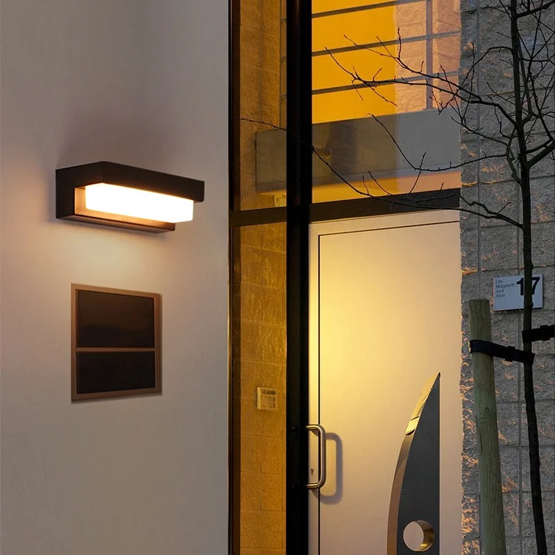 

LED Solar Outdoor Lights Garden Waterproof Decor Solar Powered Lamp Balcony Porch Stairs Energy-saving Three-color Wall Light