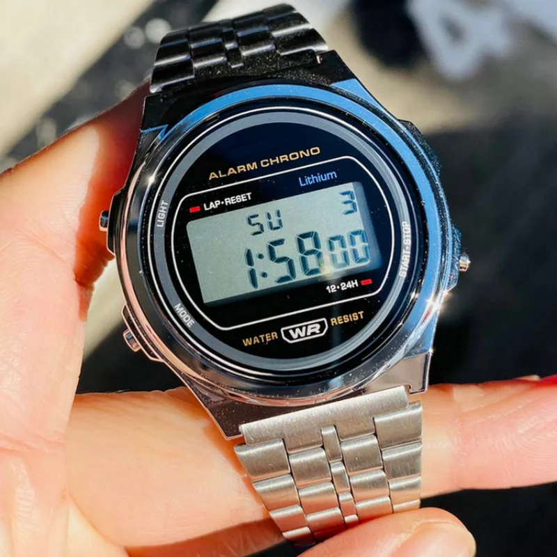 Electronic LED Digtal Watch Women Watches Steel Strap Men Wristwatches Waterproof Clock Multifunction Sports Wrist Watch Clock
Electronic LED Digtal Watch Women Watches Steel Strap Men Wristwatches Waterproof Clock Multifunction Sports Wrist Watch Clock