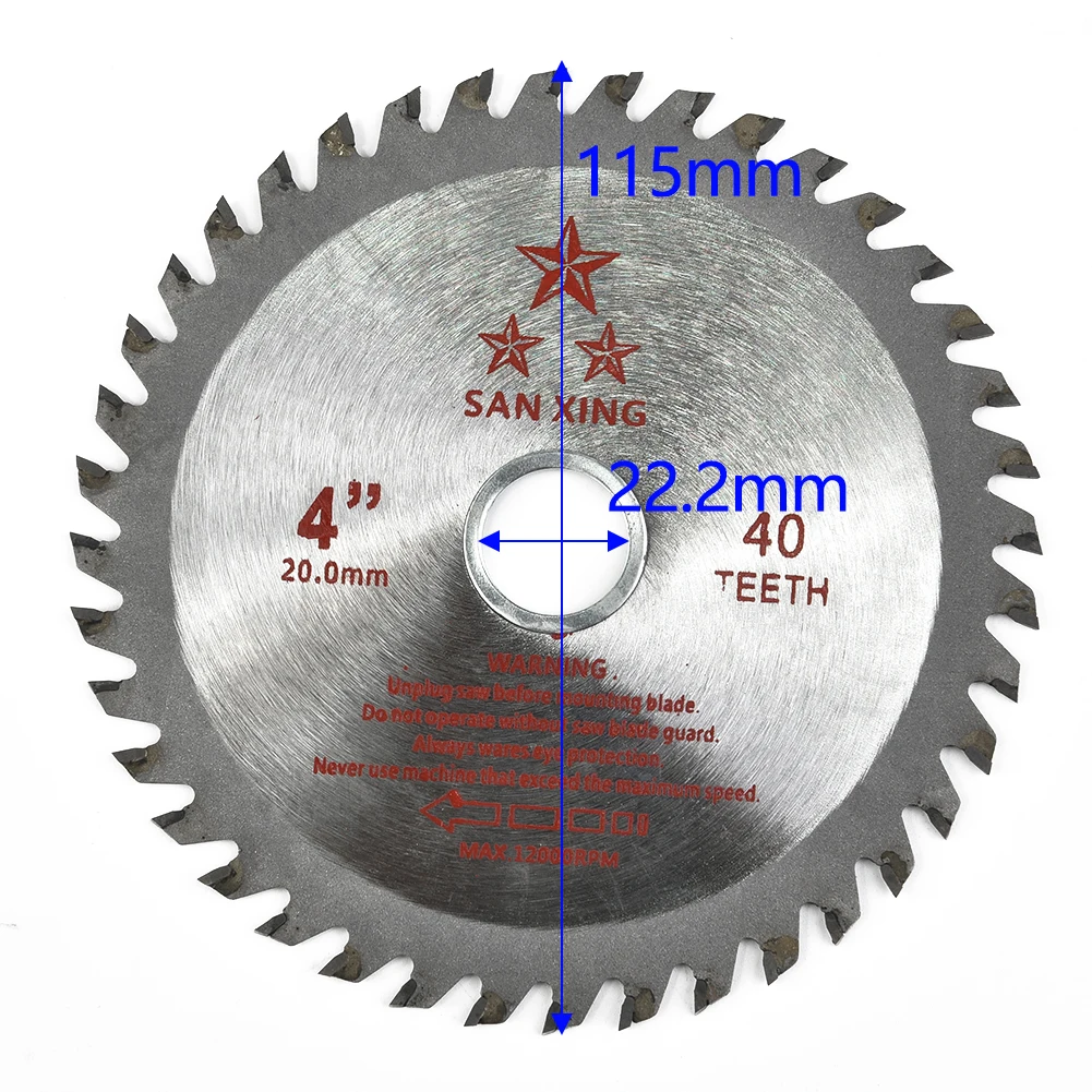 115mm 40 Teeth Circular Saw Blade Electric Carbide Circular Disc Rotary Tool For Metal Cutter Power Tool Wood Cutting Discs
115mm 40 Teeth Circular Saw Blade Electric Carbide Circular Disc Rotary Tool For Metal Cutter Power Tool Wood Cutting Discs