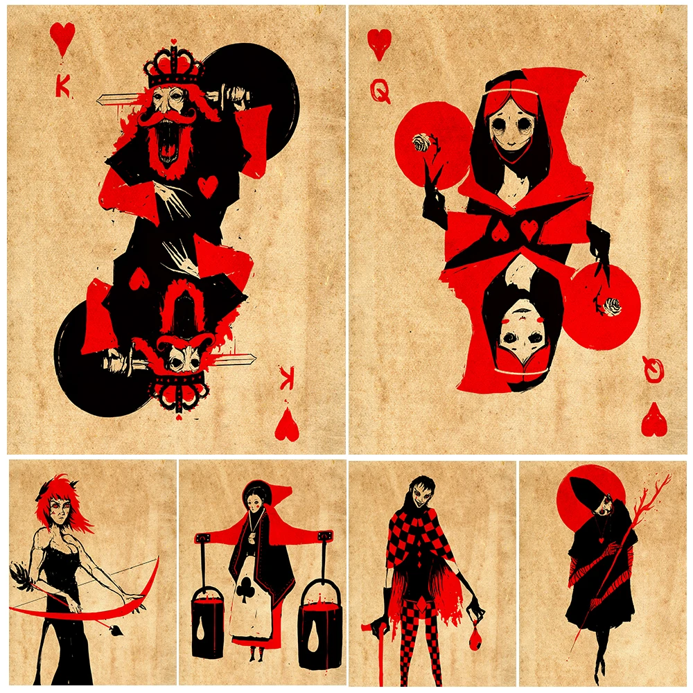 Red Heart Pope And Nuns,Spades Knight And Archer Vintage Wall Art Canvas Print Wizardry Solitaire Art Poster Print Decoration
Red Heart Pope And Nuns,Spades Knight And Archer Vintage Wall Art Canvas Print Wizardry Solitaire Art Poster Print Decoration