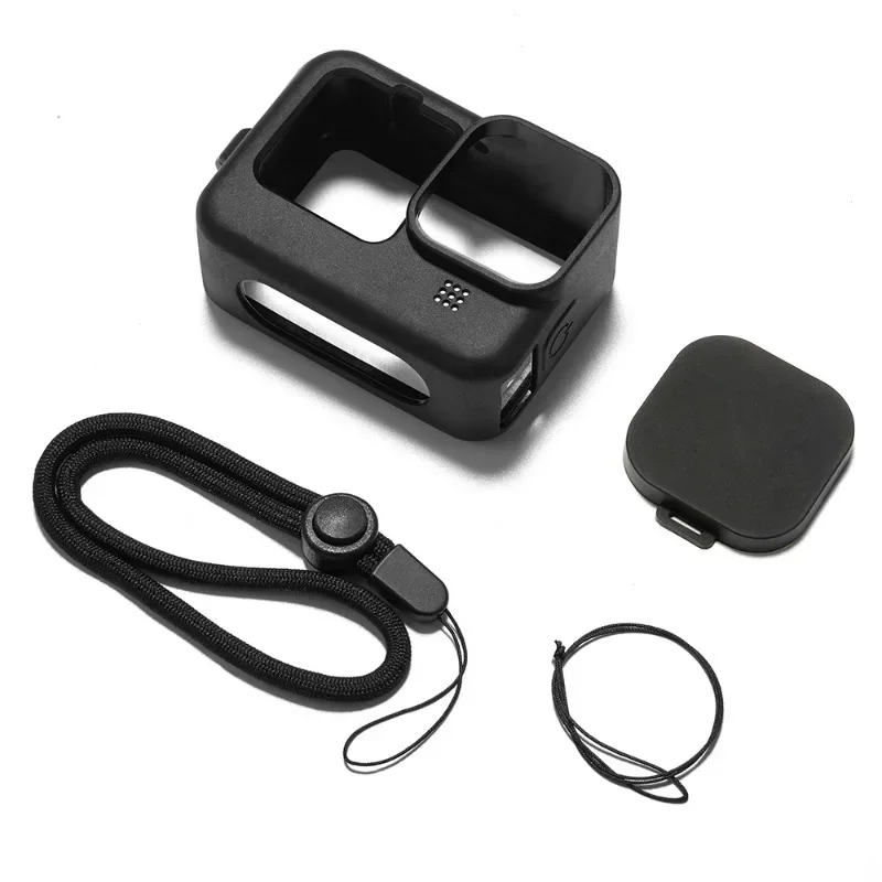 

Silicone Camera Sleeve + Lens Cap Cover for GoPro Hero 11 Protective Frame Case Shell Accessories for GoPro 10 9 Action Camera