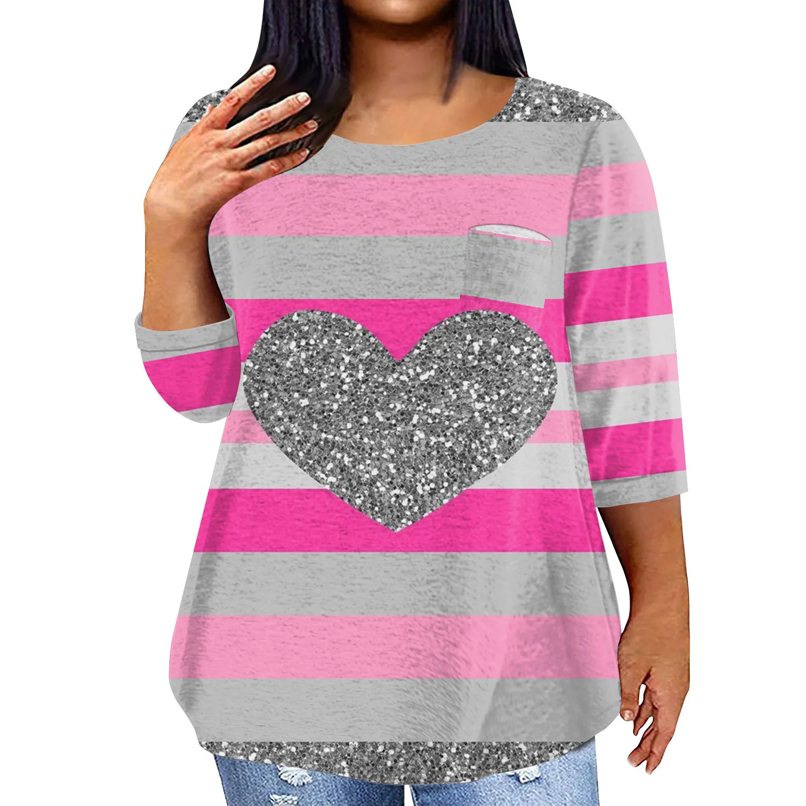 Женская футболка с круглым вырезом и рукавом 2024
Женская футболка с круглым вырезом и рукавом 2024