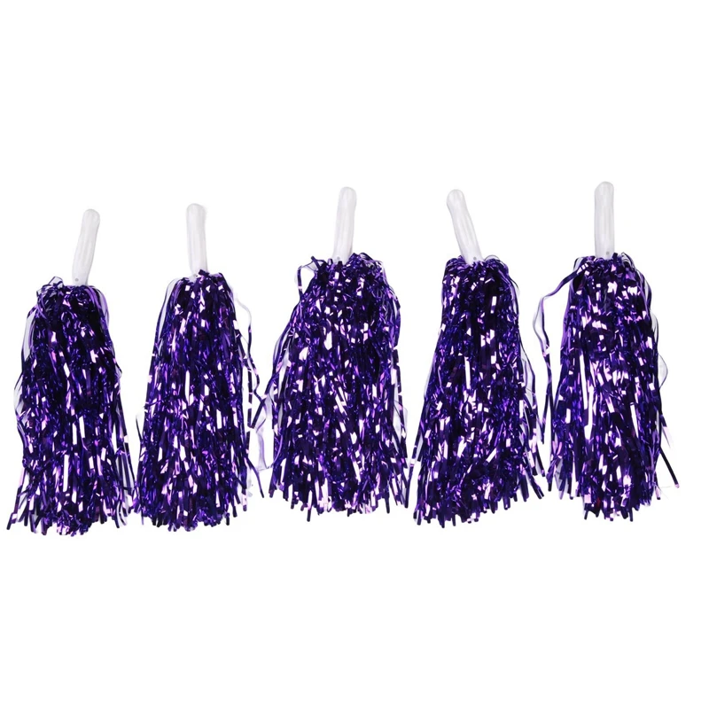 48Pcs Cheerleading Pom Poms Metallic Foil Cheer Pom Poms With Plastic Handle For Adults Kids Cheerleaders Party Purple
48Pcs Cheerleading Pom Poms Metallic Foil Cheer Pom Poms With Plastic Handle For Adults Kids Cheerleaders Party Purple