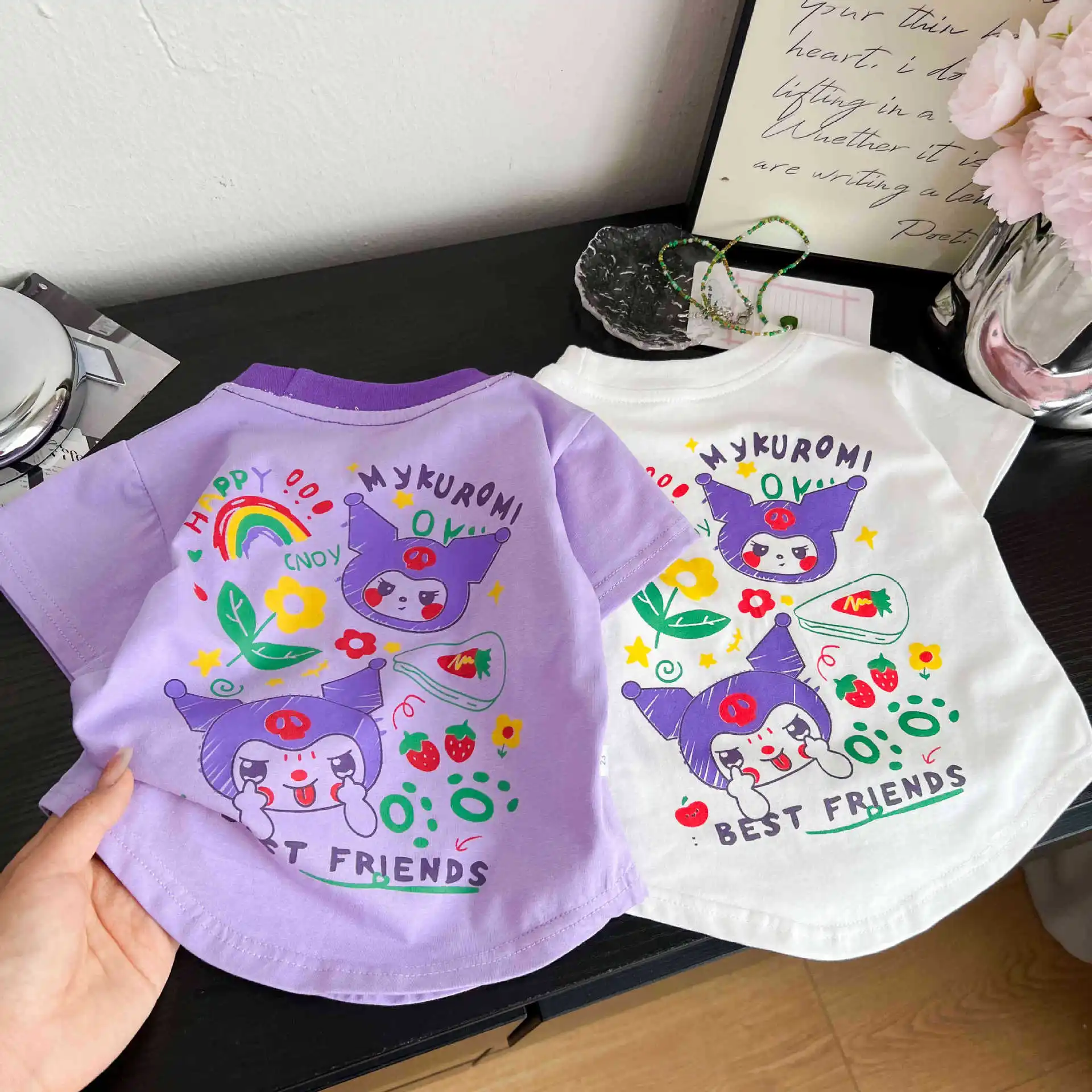 Sanrio Girls Summer Short Sleeve T-shirt Baby Girls Cotton Printed Cartoon Children's Clothes Children Round Neck Thin Cute Top
Sanrio Girls Summer Short Sleeve T-shirt Baby Girls Cotton Printed Cartoon Children's Clothes Children Round Neck Thin Cute Top