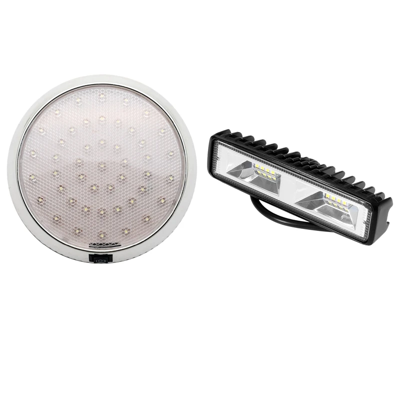 2 Pcs Light : 1 Pcs 48W Led Light Work Lamp Driving Fog Offroad Suv 4Wd Atv Boat Auto Truck & 1 Pcs 12V Round Ceiling Dome Roof
2 Pcs Light : 1 Pcs 48W Led Light Work Lamp Driving Fog Offroad Suv 4Wd Atv Boat Auto Truck & 1 Pcs 12V Round Ceiling Dome Roof
