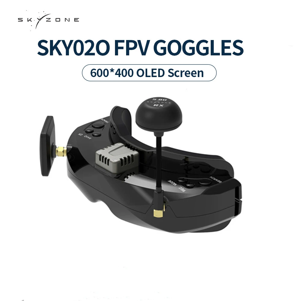 SKYZONE SKY02O FPV Goggles 600x400 OLED 5.8Ghz SteadyView Diversity RX Head Tracking & Fan DVR Front Camera for RC Racing Drone
SKYZONE SKY02O FPV Goggles 600x400 OLED 5.8Ghz SteadyView Diversity RX Head Tracking & Fan DVR Front Camera for RC Racing Drone