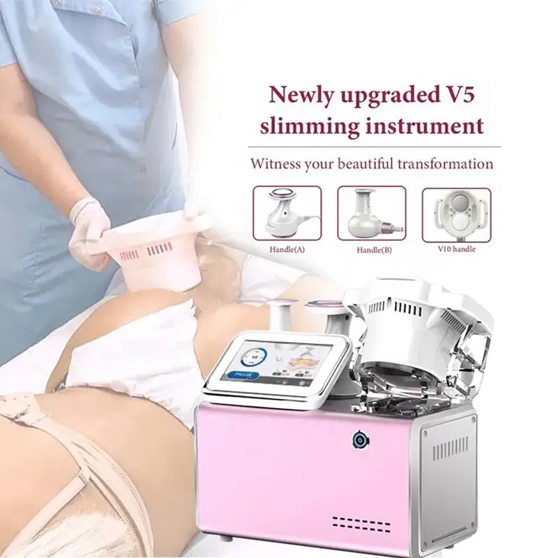 V5 Pro Anti Cellulite Massager with V10 Handle Cavitation Ultrasonic RF Slimming Machine BIO Face Lifting Beauty Device
V5 Pro Anti Cellulite Massager with V10 Handle Cavitation Ultrasonic RF Slimming Machine BIO Face Lifting Beauty Device