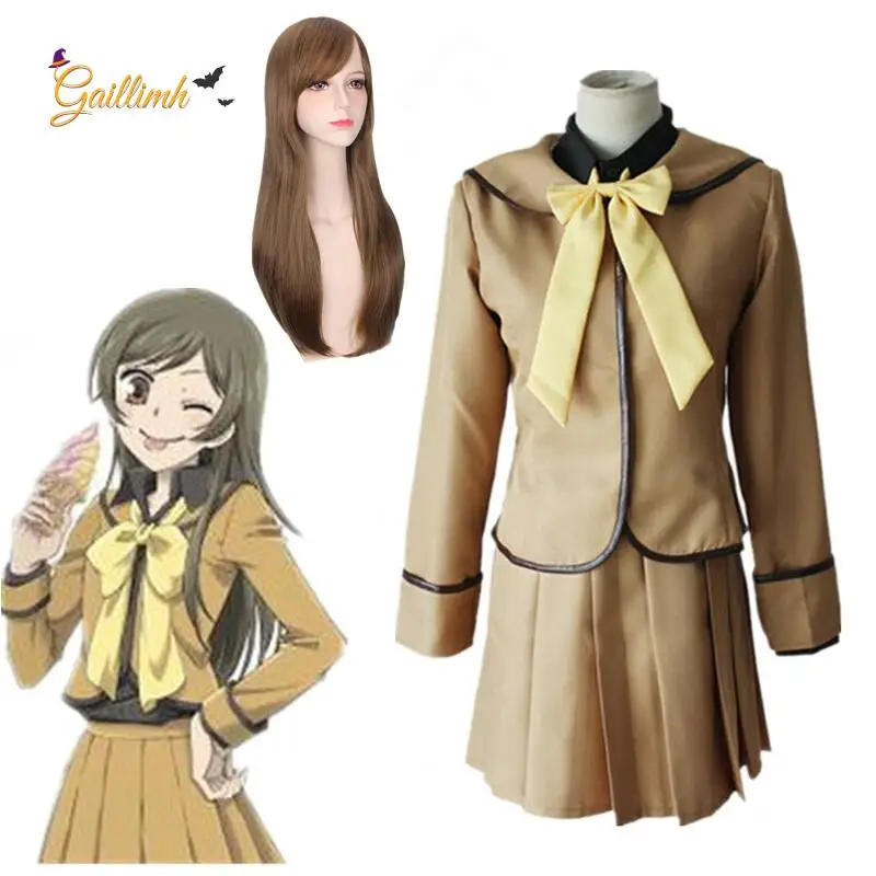 

Kamisama Kiss Kamisama Hajimemashita Momozono Nanami School Uniform Sailor Suit Tops Dress Outfit Anime Cosplay Costume and wig