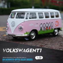 1:30 Alloy Volkswagen T1 Bus Toy Car Model Die Casting Metal Simulation Children Sound and Light Lovely Car Collection Ornaments
1:30 Alloy Volkswagen T1 Bus Toy Car Model Die Casting Metal Simulation Children Sound and Light Lovely Car Collection Ornaments
